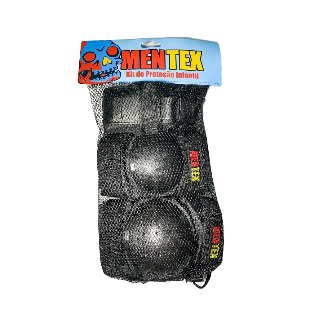 Kit de Proteção Infantil Mentex P/ Skate Patins Joelheira Cotoveleira Munhequeira - Combo