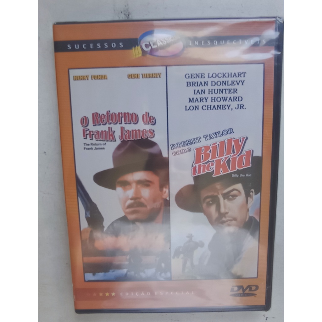 DVD Original - 2 fIlmes - O Retorno de Frank James e Billy The Kid - Lacrado