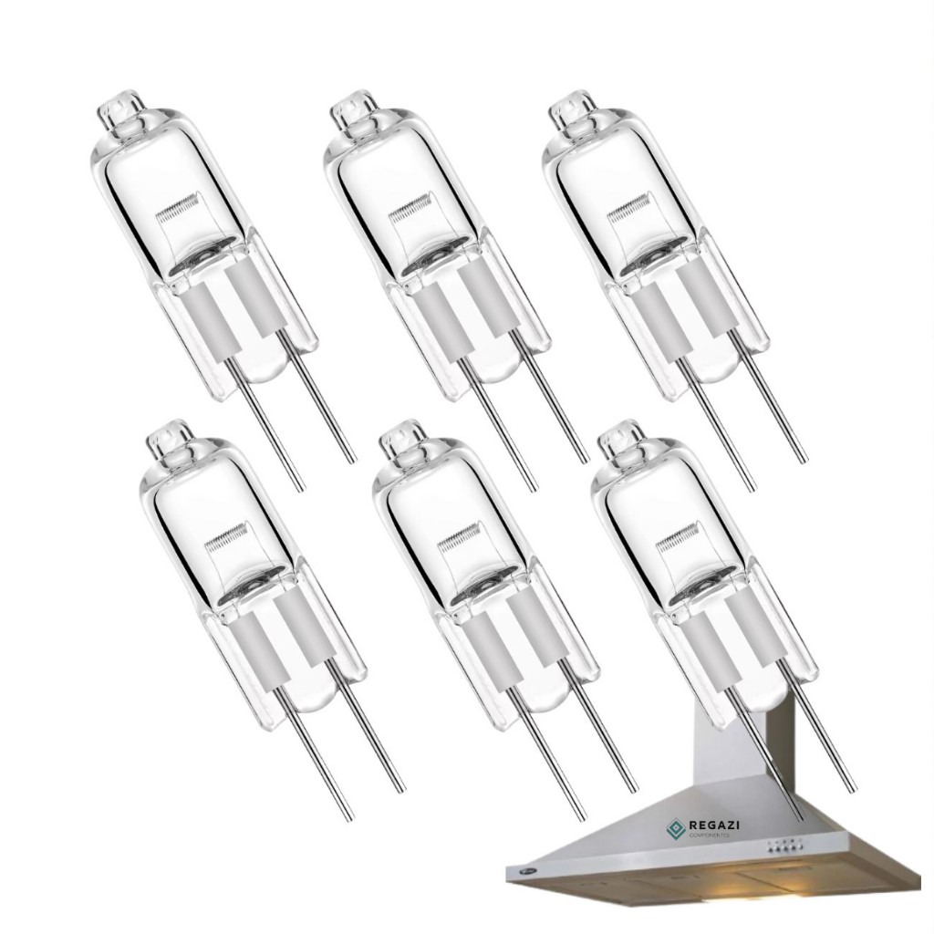 Kit 6 Lâmpadas Bipino Para Coifa Fischer Cadence Tramontina 12v 20w G4