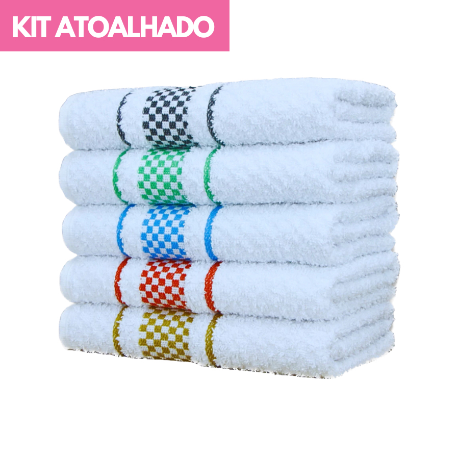 Kit 05 Panos de Prato Atoalhados 100% Algodão - Gourmet, Felpudos, Premium, Toalhas de Pia e Cozinha em Oferta na Shopee