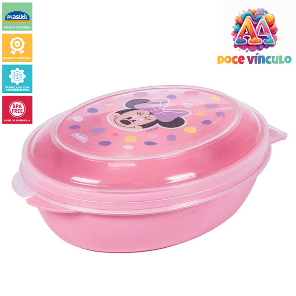 Saboneteira Bebê Infantil Minnie Baby 180ml Higiene Lavagem Plasutil