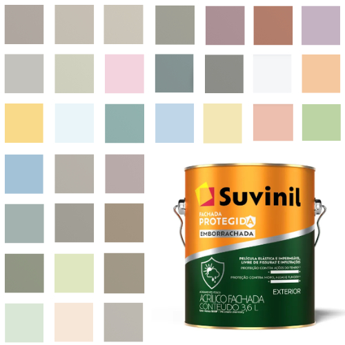 Tinta de Parede Fachada Protegida Emborrachada 3,2L - Cores– (Produto Personalizado)
