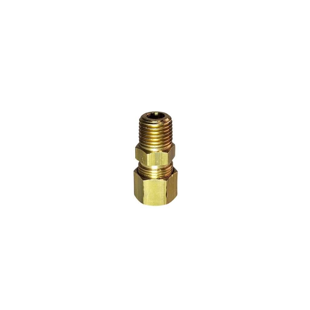 Conexão Latão Tubo Cobre Ou Tecalon 3/8  X 1/4 Pol - 1 Pçs