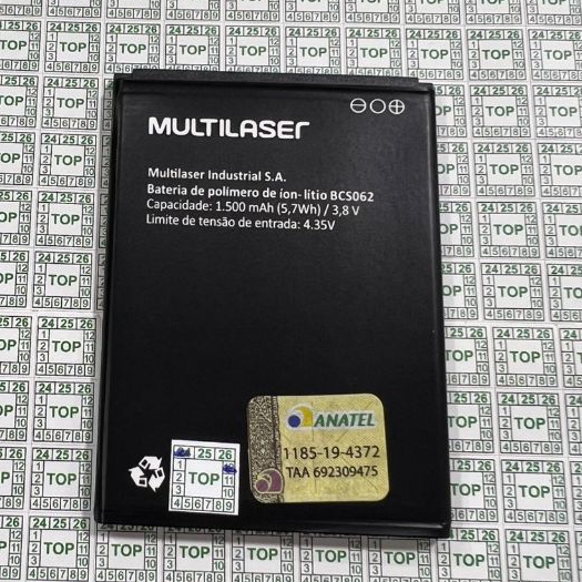 Flex Carga BCS062 Batt Compatível Com Multilaser Ms45 4g P9062 Bateria de qualidade.
