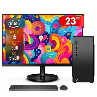 Computador Completo 2Eletro Fast Intel Core i5, 16GB, SSD 512GB, Monitor 23" Full HD CD2E-0132FA em Oferta na Shopee