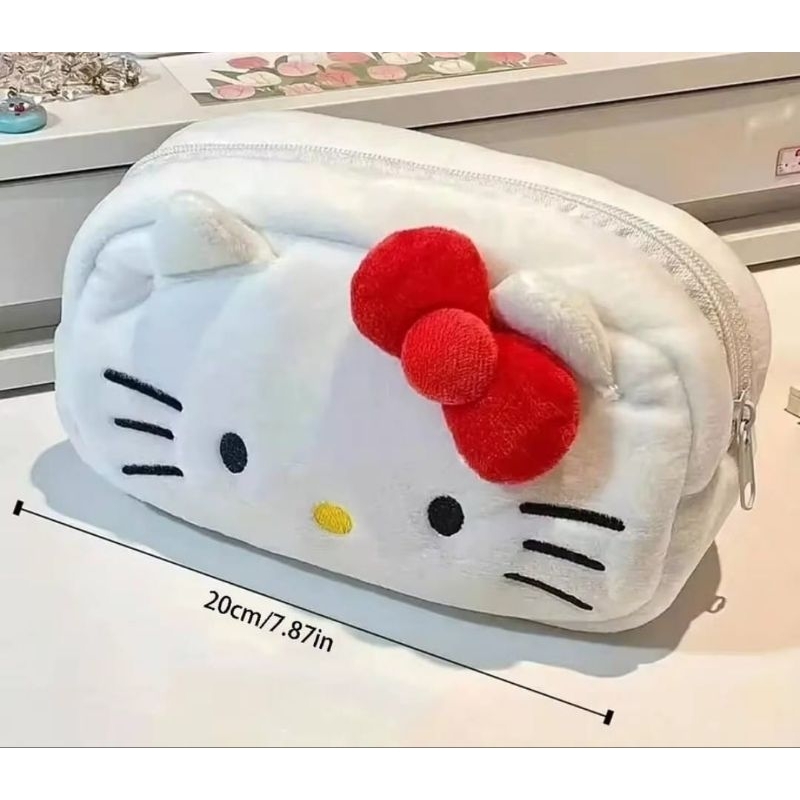 Estojo/Necessarie Hello Kitty Branca c/Vermelho, Sanrio Leopardo ou Coleção Apple Hello Kitty 🍎