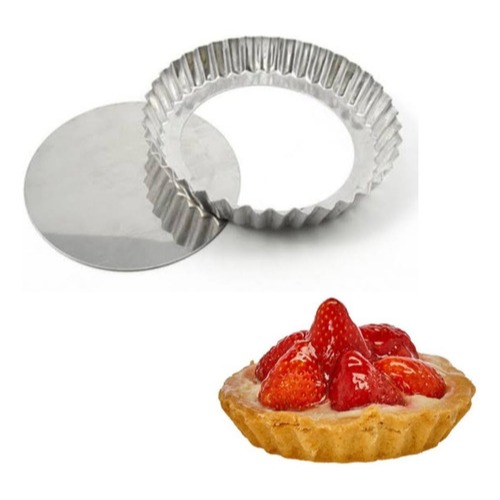 Forma Aluminio N06 Torta Maçã Crespa Fundo Falso 12un