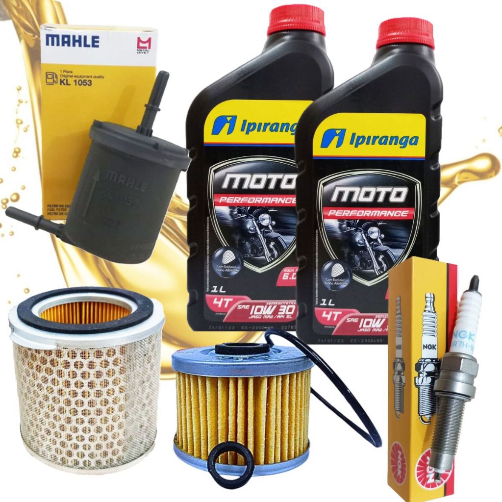 Kit Revisão Xre 300 2016-2023 Troca Óleo 10w30 Filtros e Vela Ngk em Oferta na Shopee