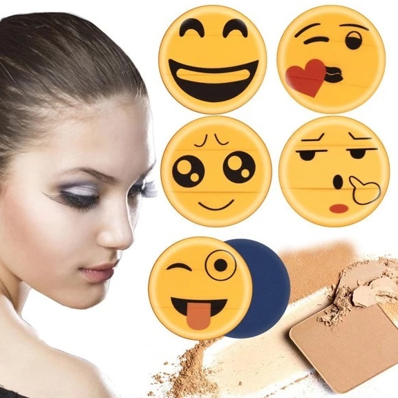 Esponja EMOJI de Maquiagem Base Corretivo Pó Macia Lavável **Emojis Variados** SQ5605