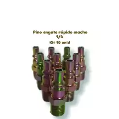 PINO ENGATE LUBEFER 1/4 MACHO KIT 10 UN
