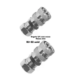 ENGATE RAPIDO COM ESFERA DE 1/4 COM ROSCA FEMEA DE 1/4 MINI