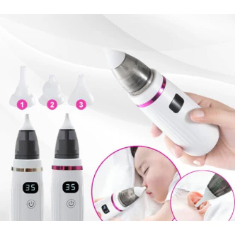 higienizador aspirador nasal e para ouvidos elétrico usb [ para limpar o nariz e o ouvido de bebês em Oferta na Shopee