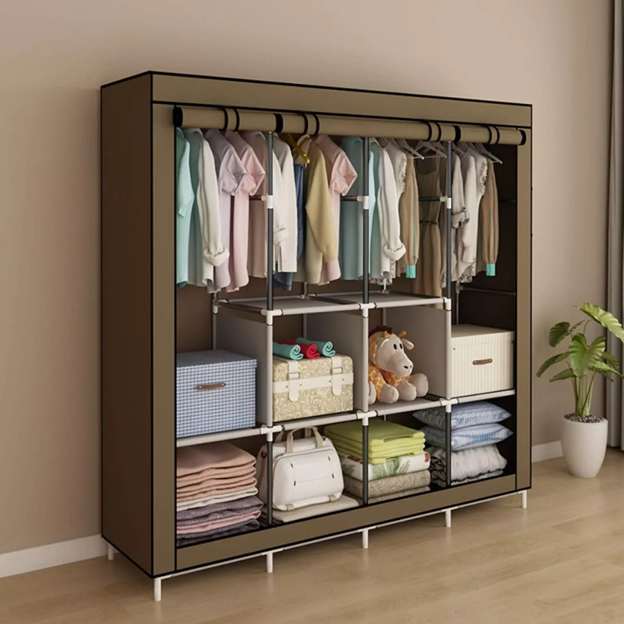 Guarda Roupa Dobrável Organizador De Roupas Armário Closet Dobrável Roupeiro de Casal Grande
