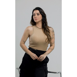 Regata Básica, Regata Canelada, Blusinha Canelada, Regata Nadadora, Regata Básica Algodão em Oferta na Shopee