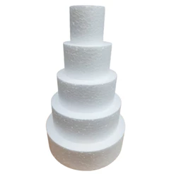 Base De Isopor Para Bolo Fake Cenográfico 5 Andar Maquete Com 30cm 25cm 20cm 15cm 10cm