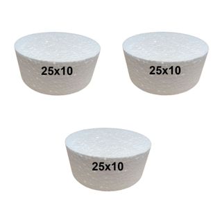 Base De Isopor Para Bolo Fake Cenográfico 3 Unidades de 25x10cm Alta Qualidade em Oferta na Shopee