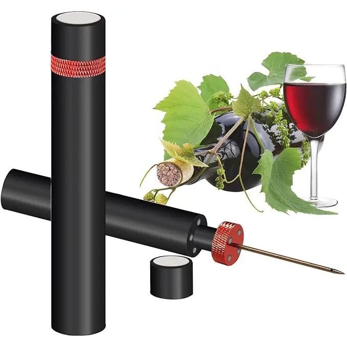 KIT 1 - 4 Abridor De Garrafas De Vinhos de Bomba De Ar  Removedor De Cortiça Portátil Seguro em Oferta na Shopee
