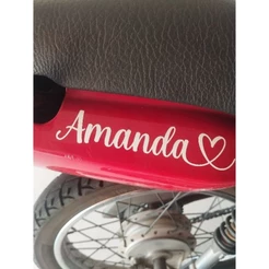 Adesivo Nome da Namorada para moto carro bike
