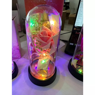 Presente de Natal Flor Rosa Eterna LED Pequeno Príncipe Bela e a Fera Cúpula Para Presente 9455 em Oferta na Shopee