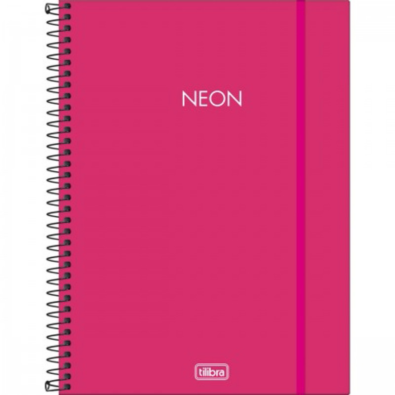 Caderno Universitário Neon Cores 10 Matérias Tilibra