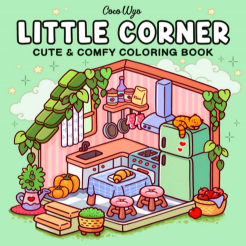 Livro de Colorir LITTLE CORNER - 44 Desenhos Para Colorir Pintar