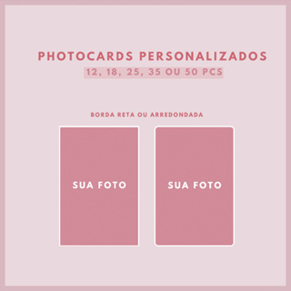 Photocards Personalizados 12, 18, 25, 35, ou 50 Unidades em Oferta na Shopee