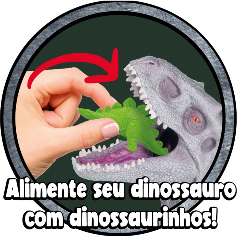 Brinquedo Dino Word Predator grande Com Dinossaurinhos - Cotiplas