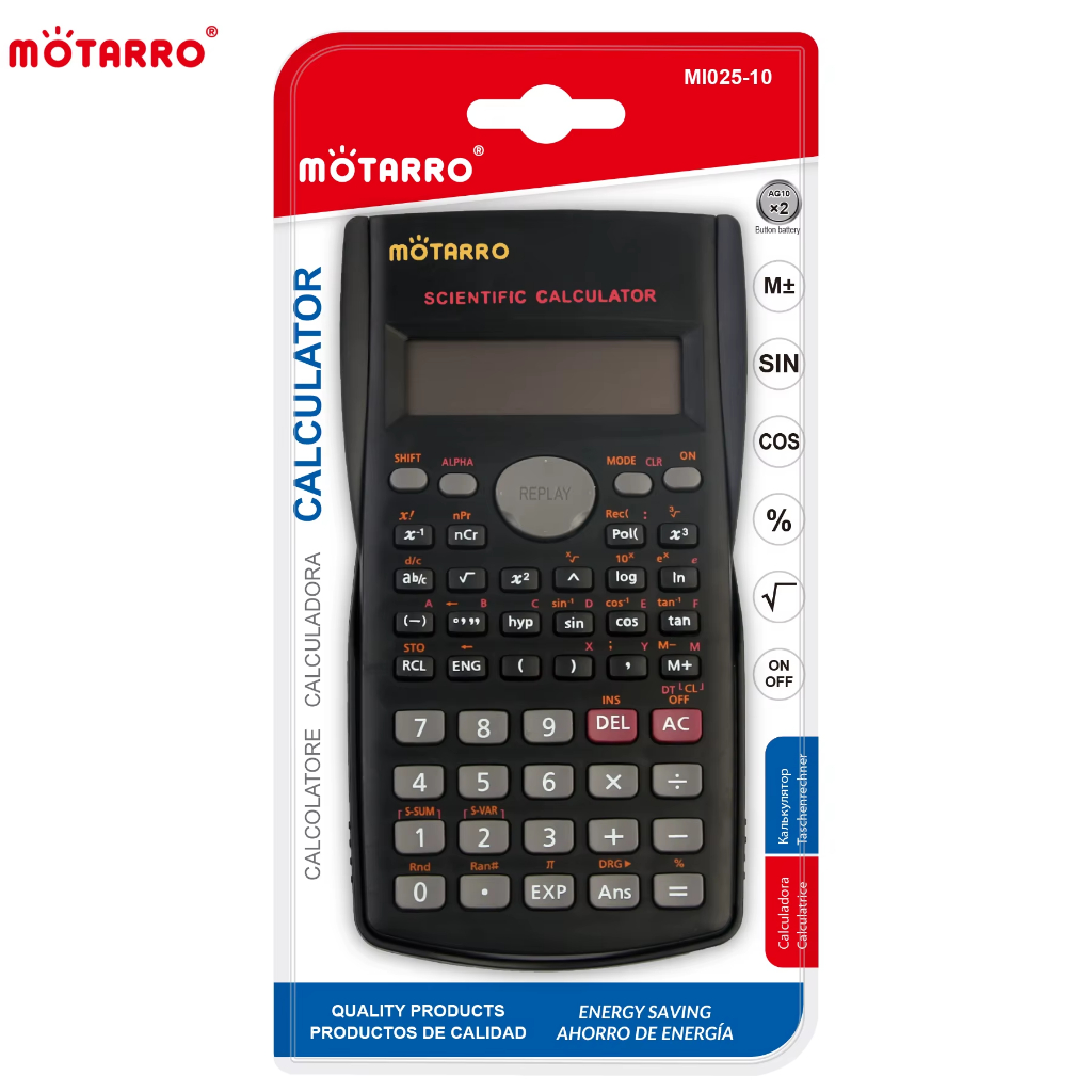 Calculadora Multifuncional MI025-10 Papelaria Escritório Científica Portátil
