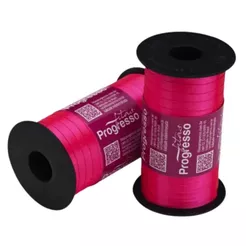 1~4 Fita de Cetim Rosa Cítrico 100 Metros 7Mm - Cód-279( CHOCO )