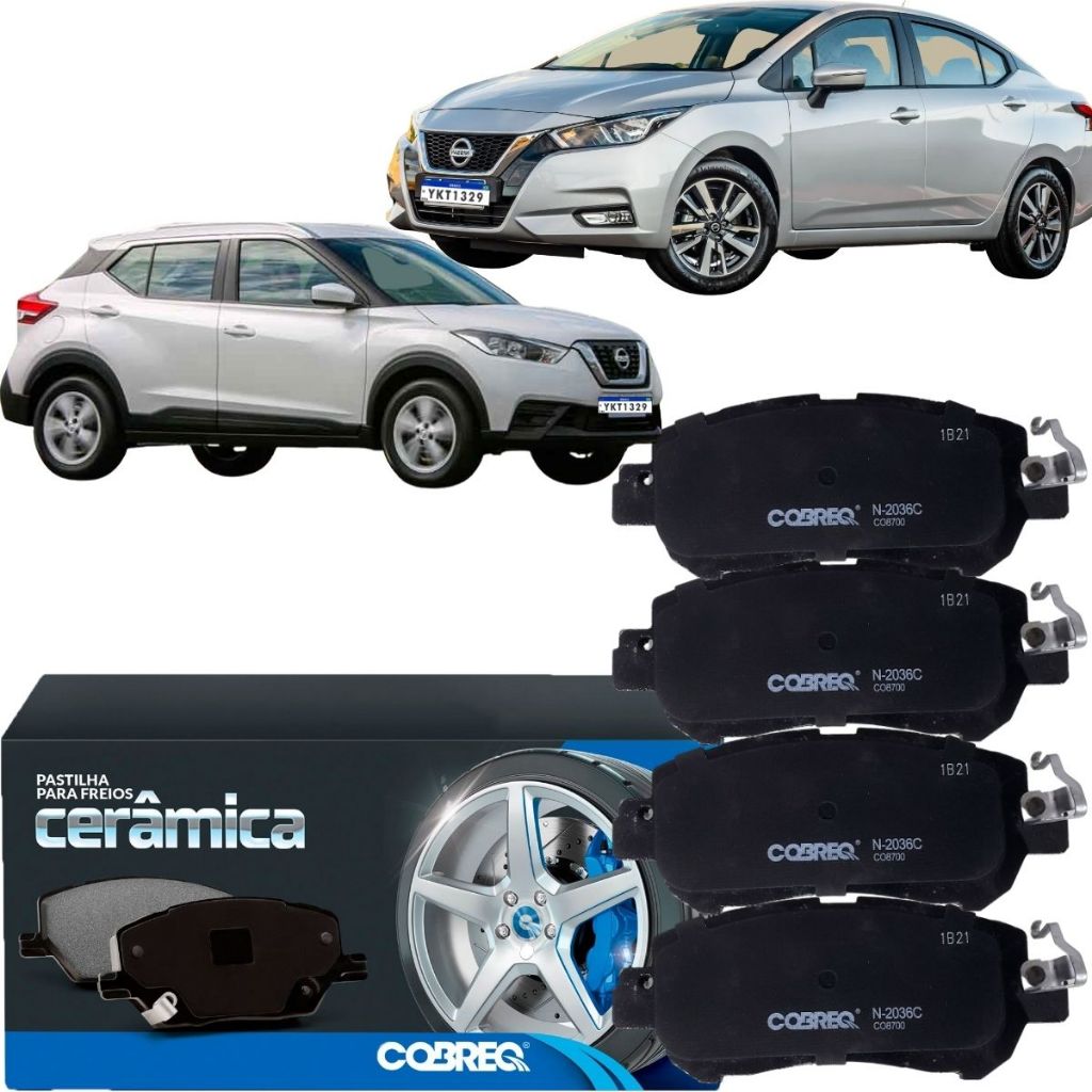 Jogo Pastilha Freio Dianteira Cerâmica Cobreq Kicks Versa em Oferta na Shopee
