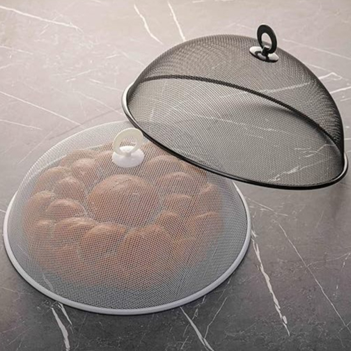 Tela Protetora De Alimentos Grande Em Metal Para Bolos Doces Pratos Rede Proteção Mosquiteiro