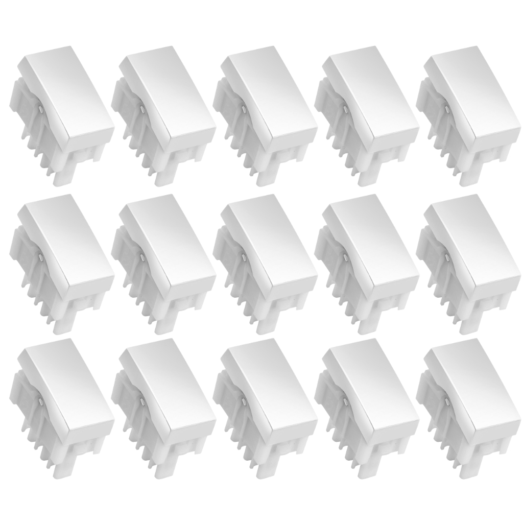 Kit c/ 15 Módulos Alumbra Inova Pro Branco Interruptor Simples 85011