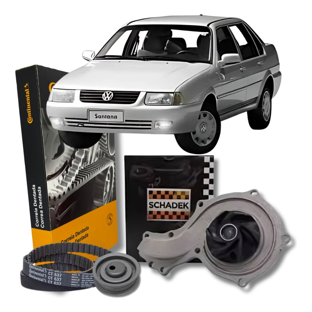 Kit Correia Dentada Tensor e Bomba D'Agua - VW Santana 1.8 / 2.0