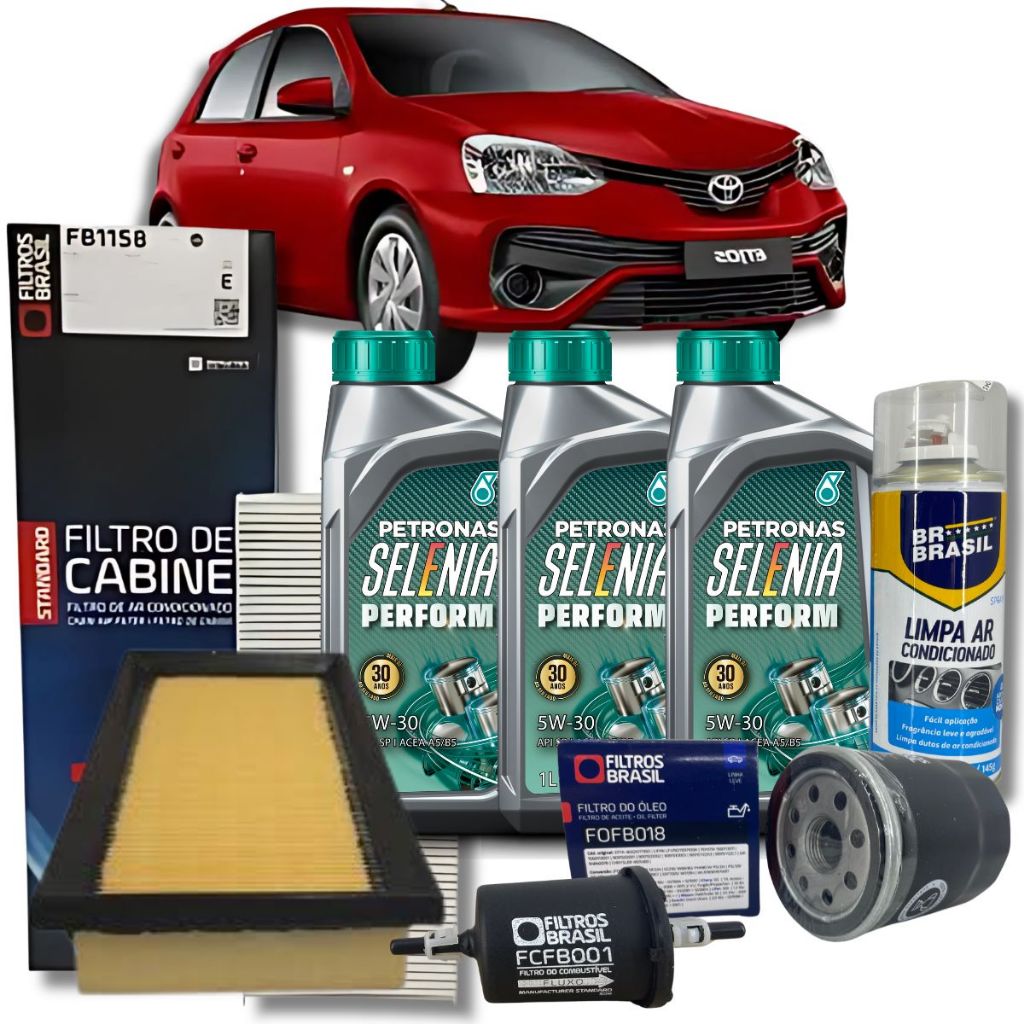 KIT REVISÃO - TOYOTA ETIOS 1.3/1.5 16V - 2016 2017 2018 2019 2020 2021 2022 2023