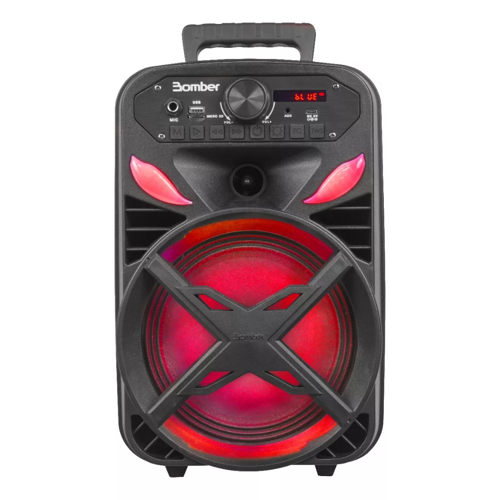Caixa De Som Amplificada Bomber Papão 300 Portátil 300W Bluetooth Usb Bateria Radio Fm 110...