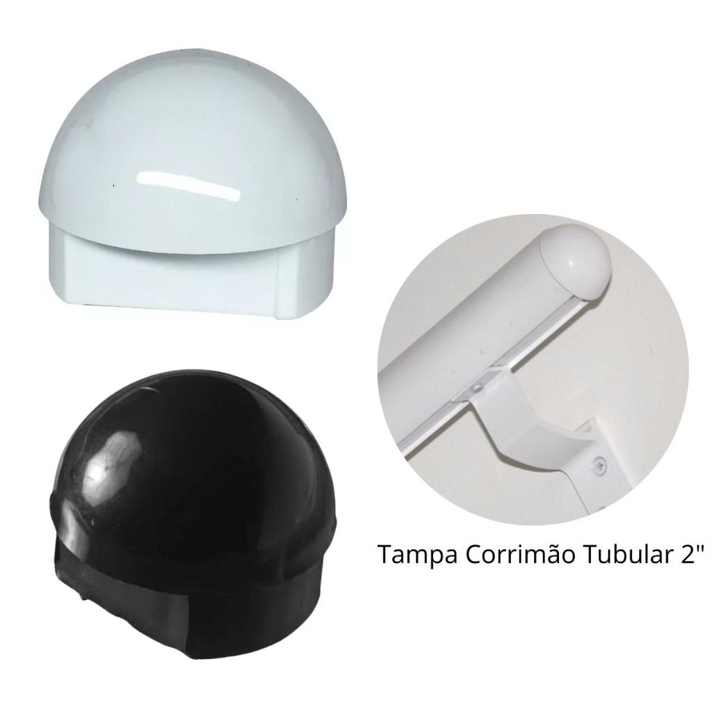 Tampa Corrimão Tubular 2 Polegadas