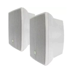 Par De Caixas Jbl Acústicas C321 Branca 60w Com Suporte para Som Ambiente 3" C321b