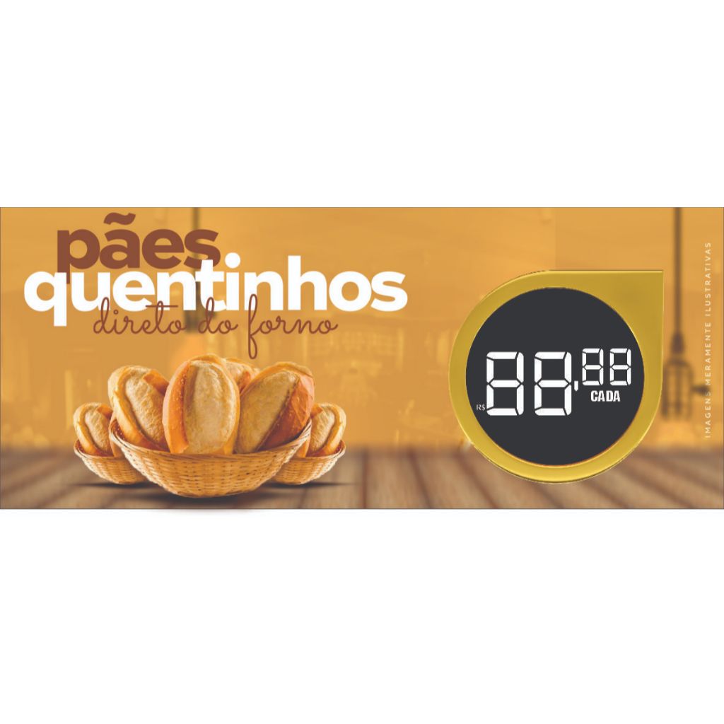 Faixa lona Pão 0,50x1,20