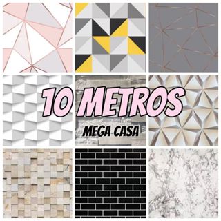 Papel de Parede Modelo 3D 10 METROS x 45CM Adesivo Autocolante para Sala, Quarto Decorado em Oferta na Shopee