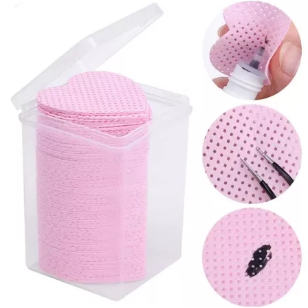 Folhas De Algodão Removedor De Esmalte Em Forma De Coração, Sem Fiapos, Pontas Gel UV, Papel Limpador em Oferta na Shopee