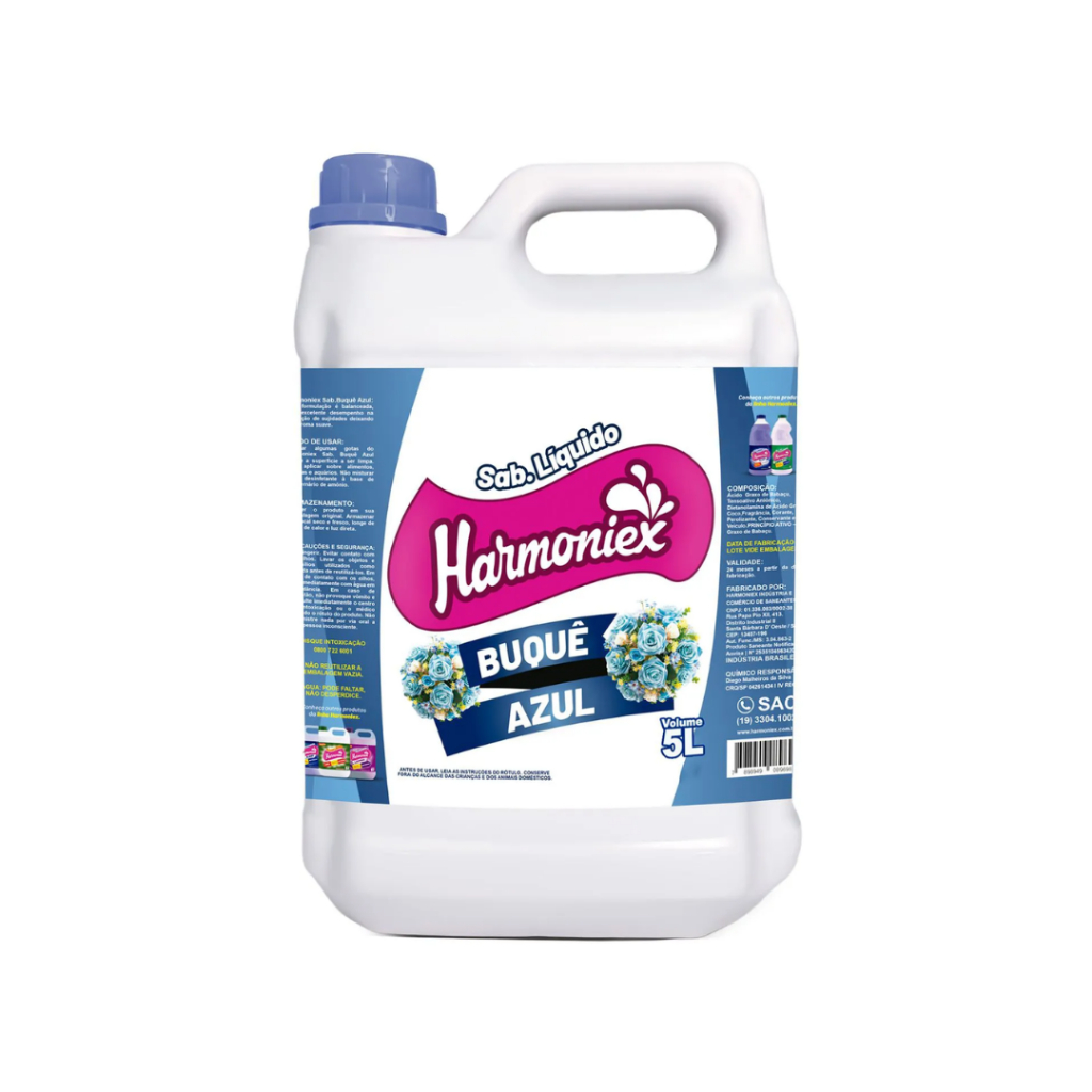 Sabonete Liquido para as mãos 5 litros Harmoniex Buque Azul - Home & Living