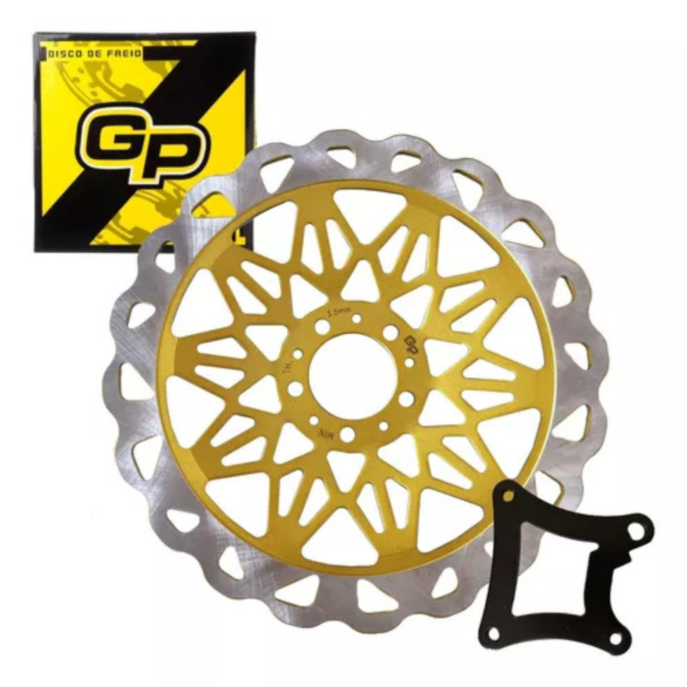 Disco Discão Freio Dianteiro Esportivo Dourado Cg Titan 150 Fan150 Over Size 320mm 2009 até 2015 em Oferta na Shopee