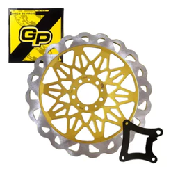 Disco Discão Freio Dianteiro Esportivo Dourado Cg Titan 150 Fan150 Over Size 320mm 2009 até 2015