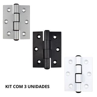 Dobradiça 70 X 70 De Alumínio Kit Com 3 Unidades em Oferta na Shopee
