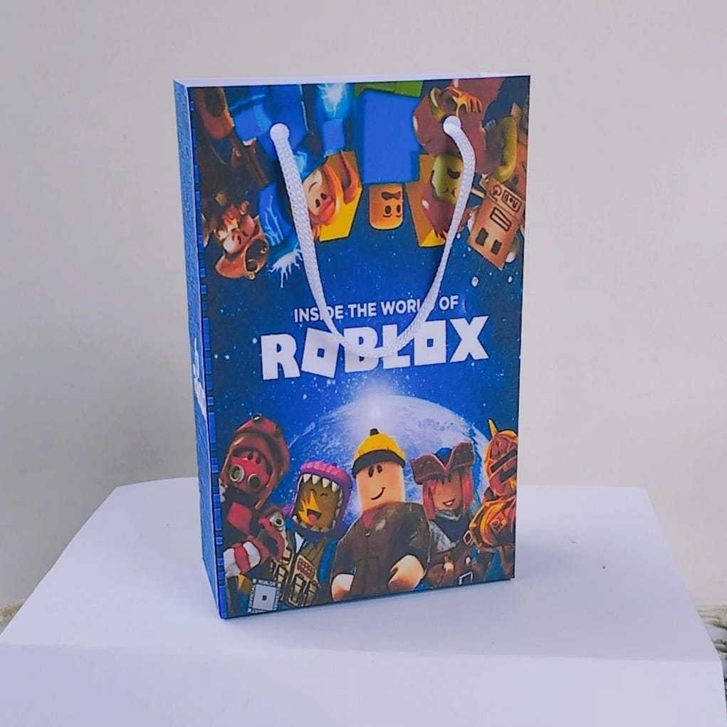 ENVIO RÁPIDO Kit Sacolinha Surpresa Festa Infantil Personalizado ROBLOX Lembrancinhas Aniversário PEGUE E MONTE