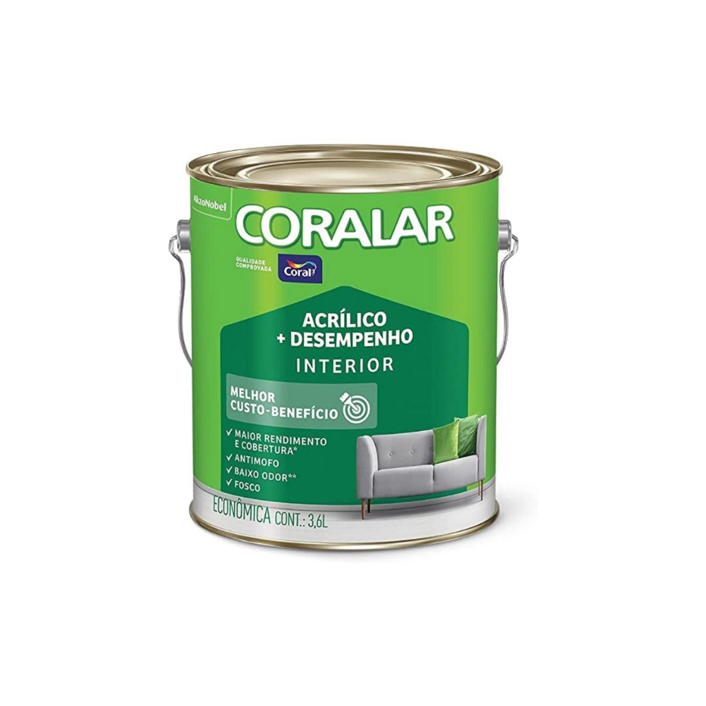 Tinta Pva Acrílica Interna Coralar Verde Piscina 3.6 litros - Coral