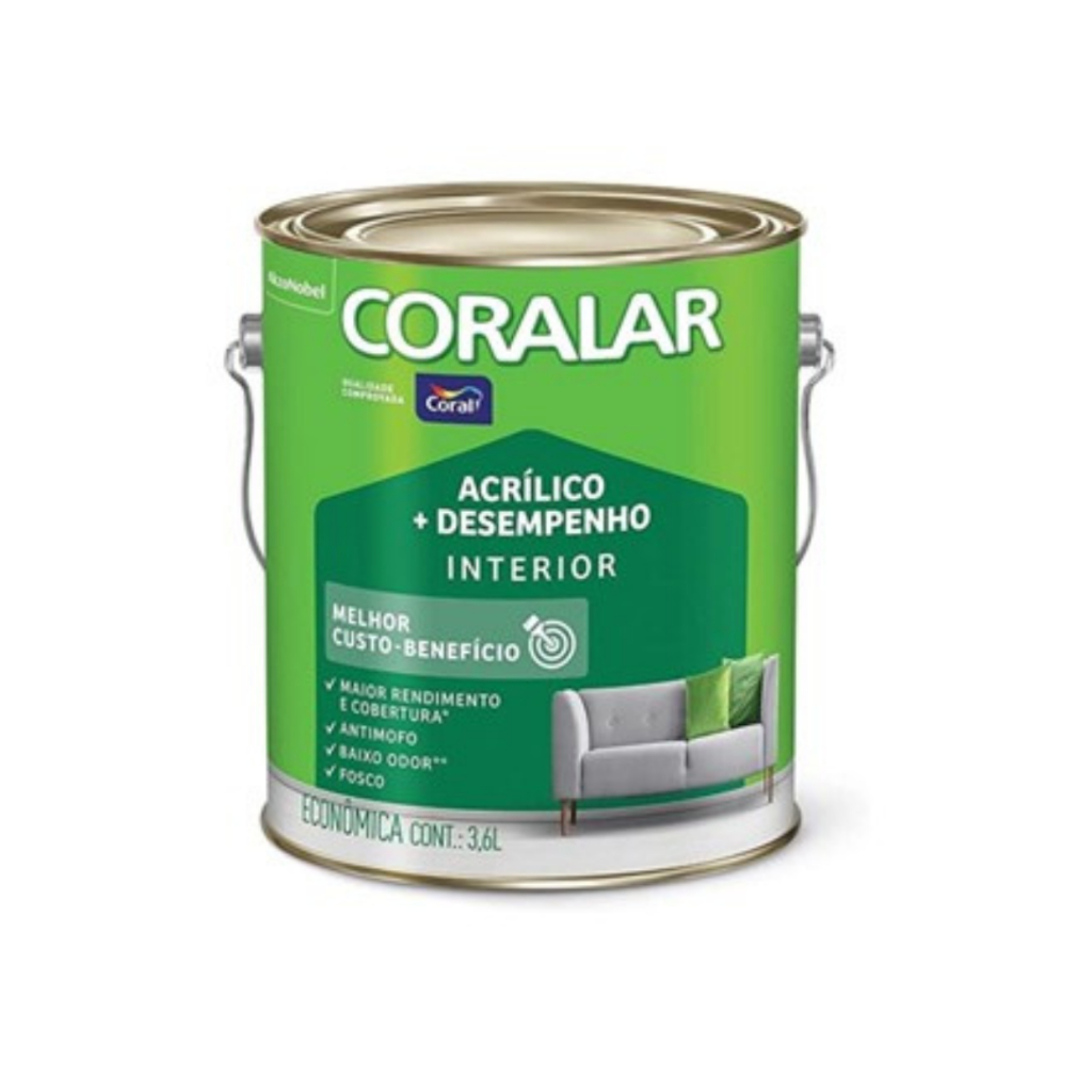 Tinta Pva Acrílica Interna Coralar Perola 3.6 litros - Coral