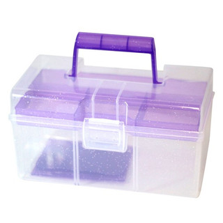 Maleta Frasqueiras Cristal Com Divisórias Nitron Organizadora Multicolorida Multiuso Universal 11,5X20X11 Utilmix