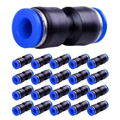 Kit 20 União Emenda Reta Pu 8mm Pneumática Engate Rápido