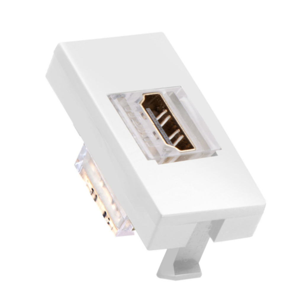 Módulo Alumbra  Inova Pro Branco Tomada HDMI Áudio E Vídeo 85079